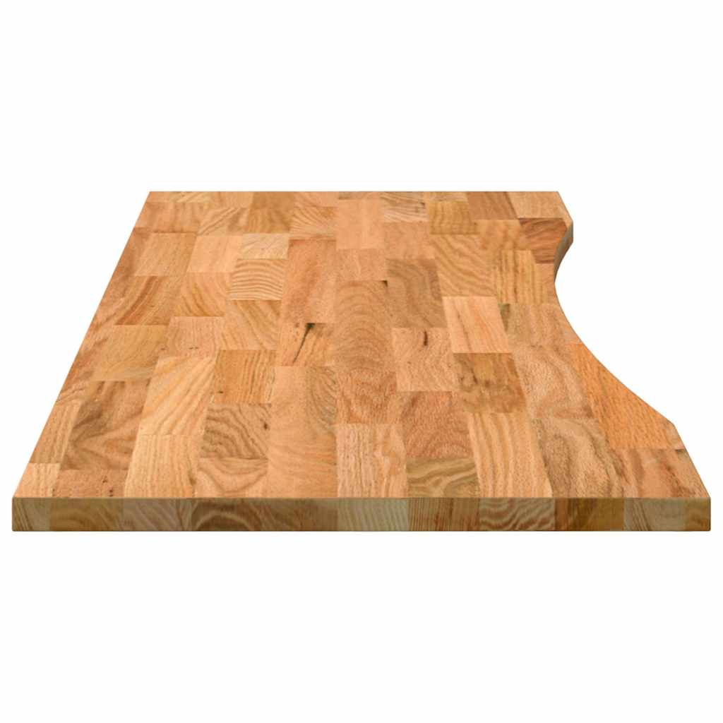 Bordplate lysebrun 140x50x2,5 cm rektangulær heltre eik