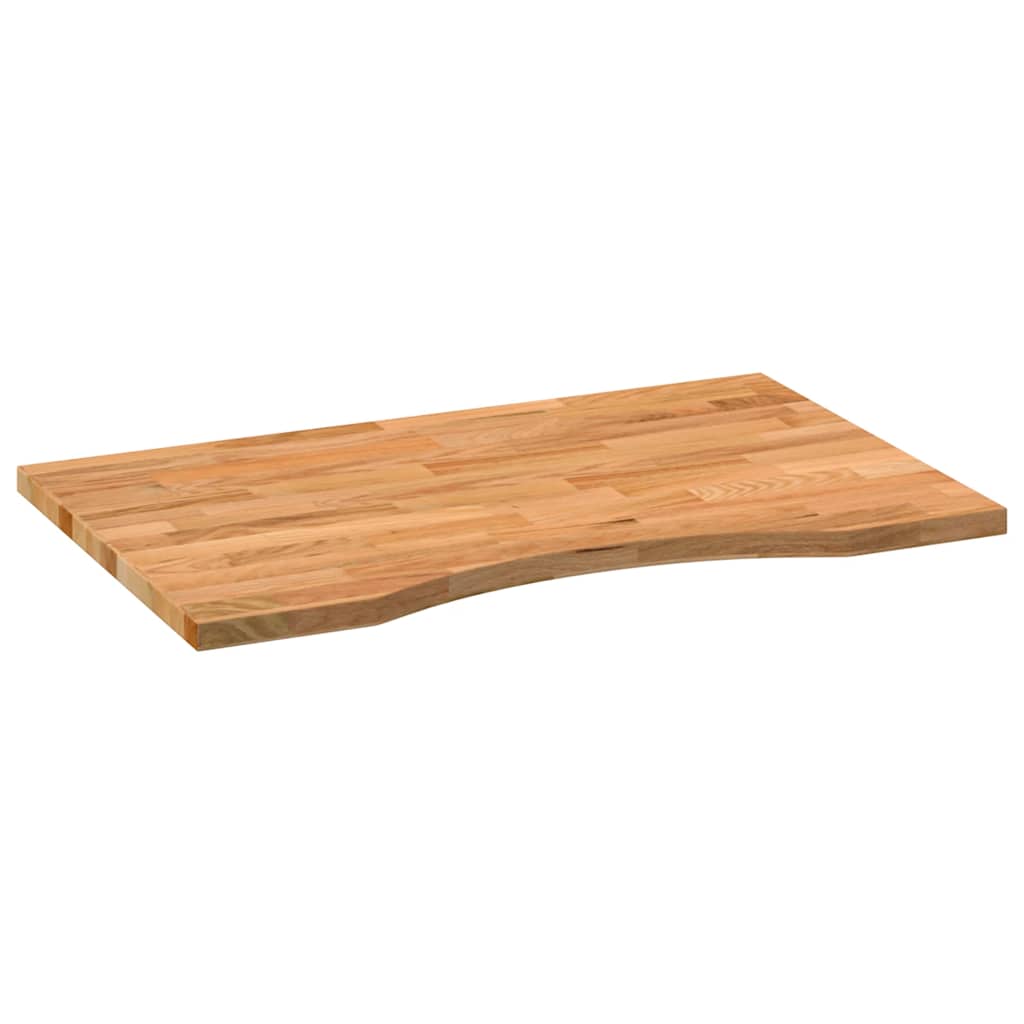 Bordplate lysebrun 80x60x2,5 cm rektangulær heltre eik