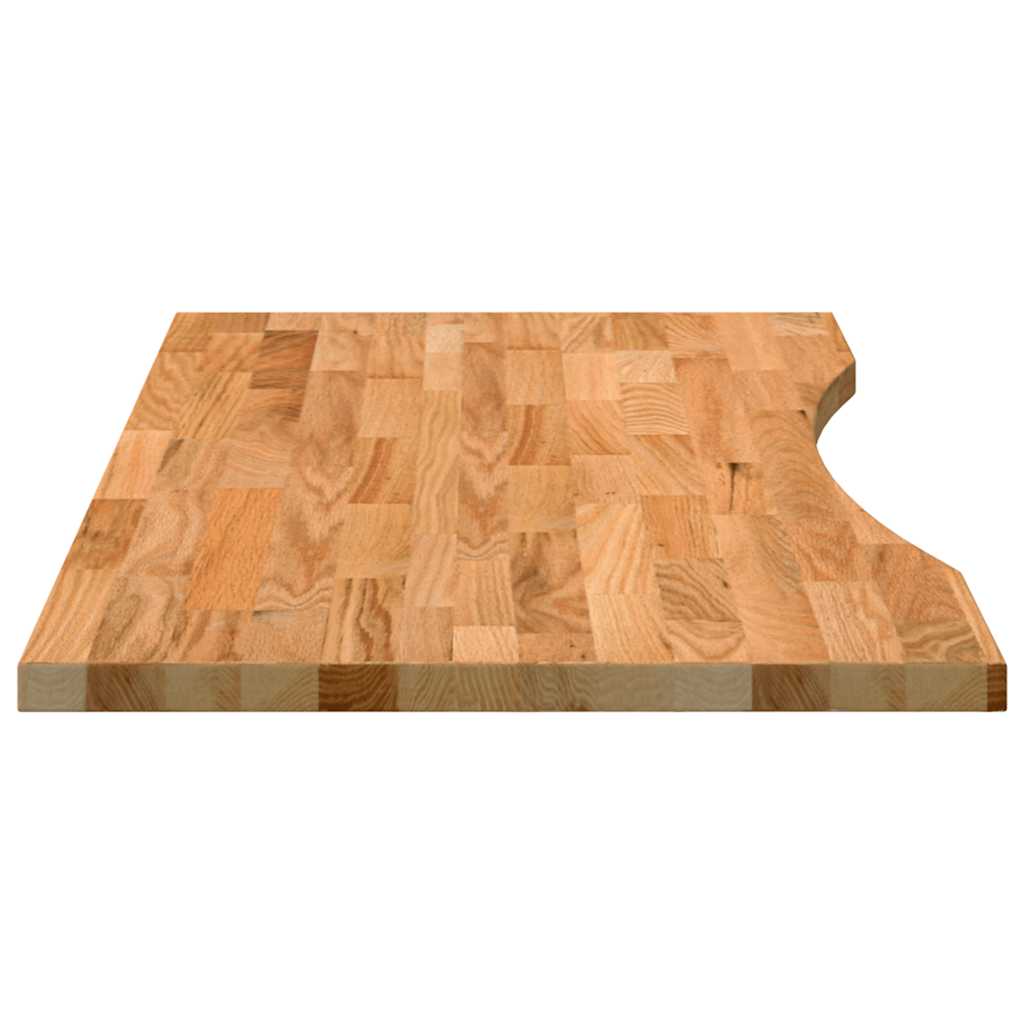 Bordplate lysebrun 100x60x2,5 cm rektangulær heltre eik