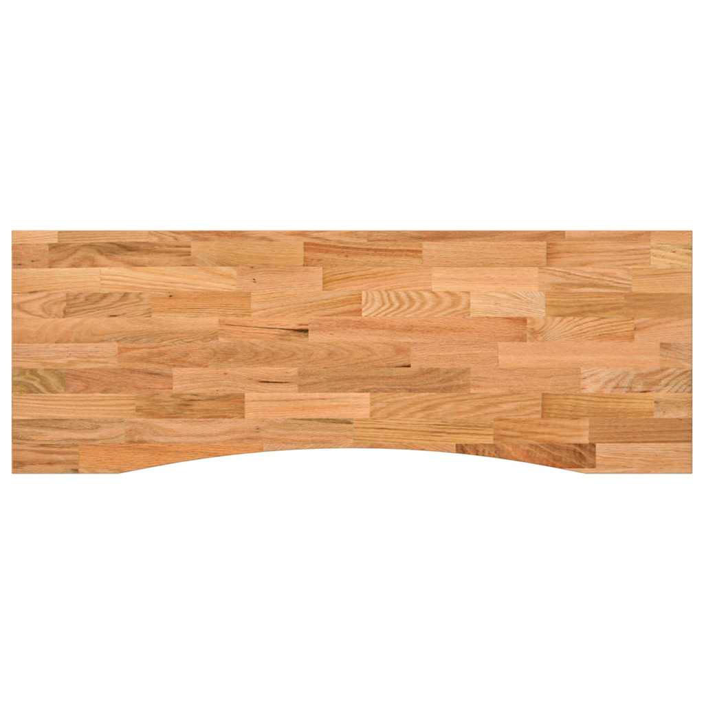 Bordplate lysebrun 140x60x2,5 cm rektangulær heltre eik