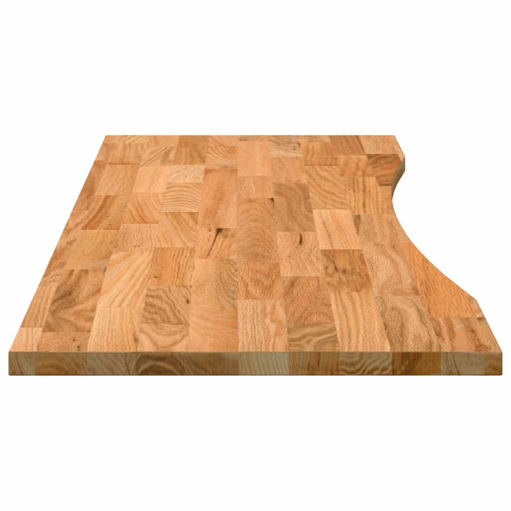 Bordplate lysebrun 140x60x2,5 cm rektangulær heltre eik