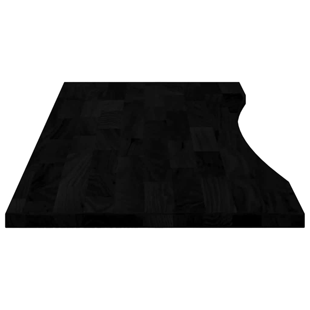 Bordplate mørkebrun 140x50x2,5 cm rektangulær heltre eik