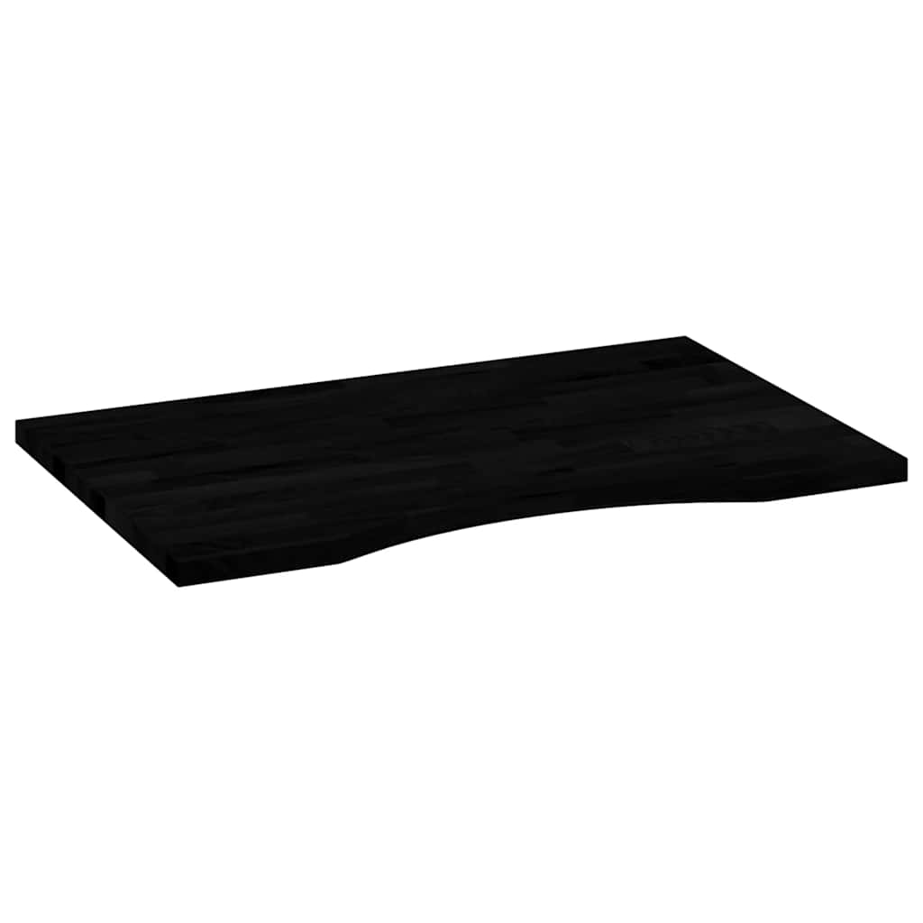 Bordplate mørkebrun 80x60x2,5 cm rektangulær heltre eik