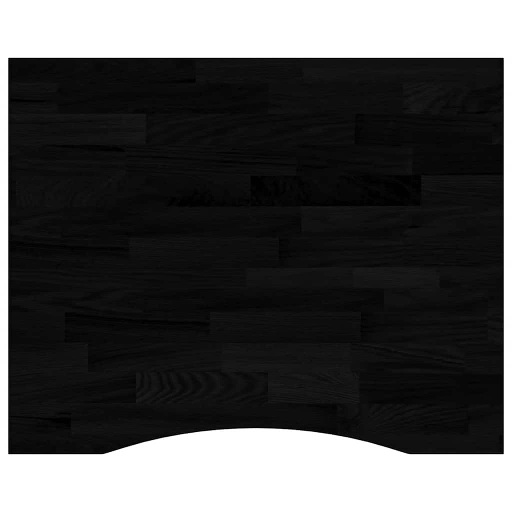 Bordplate mørkebrun 100x80x2,5 cm rektangulær heltre eik