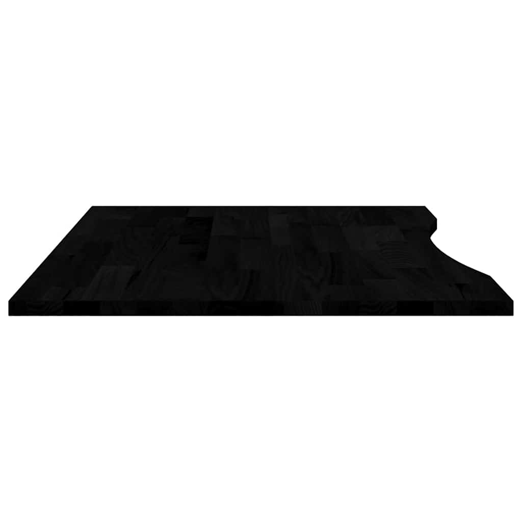 Bordplate mørkebrun 100x80x2,5 cm rektangulær heltre eik