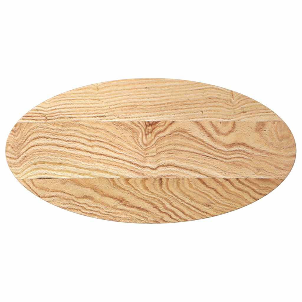 Bordplate 80x40x2 cm oval heltre eik