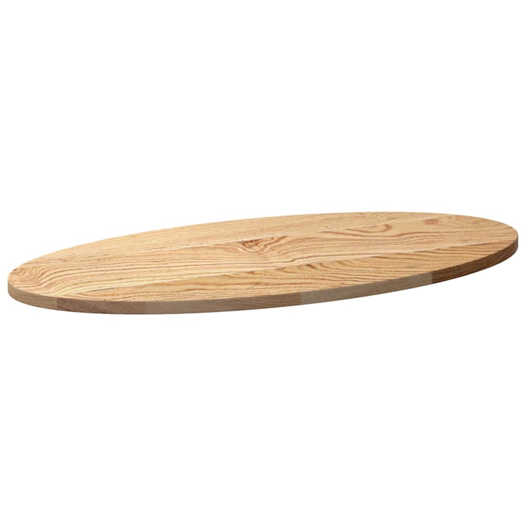 Bordplate 80x40x2 cm oval heltre eik