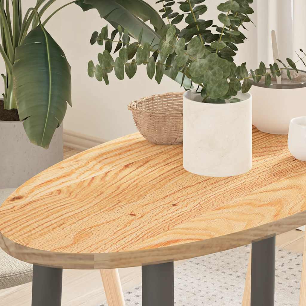Bordplate 80x40x2 cm oval heltre eik