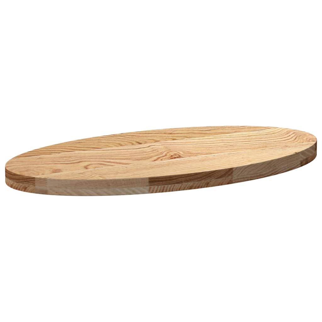 Bordplate 80x40x4 cm oval heltre eik