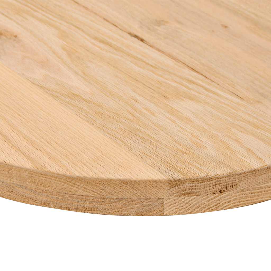 Bordplate 80x40x4 cm oval heltre eik