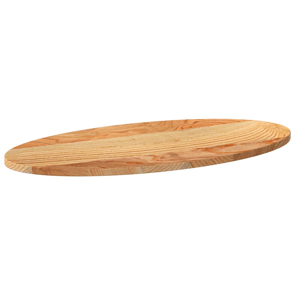 Bordplate lysebrun 80x40x2 cm oval heltre eik