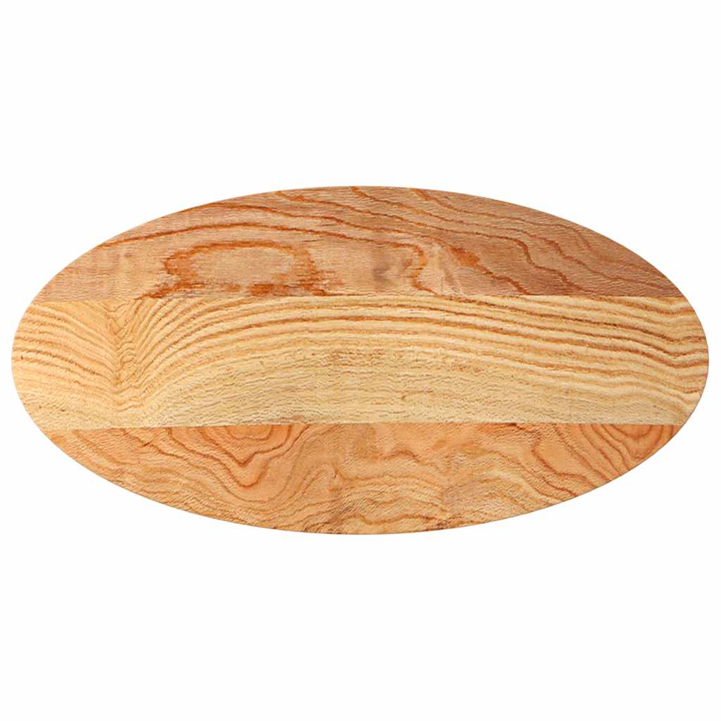 Bordplate lysebrun 100x50x2 cm oval heltre eik