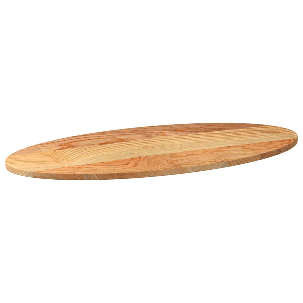 Bordplate lysebrun 100x50x2 cm oval heltre eik