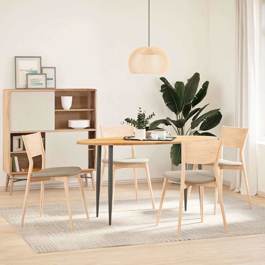 Bordplate lysebrun 140x60x2 cm oval heltre eik