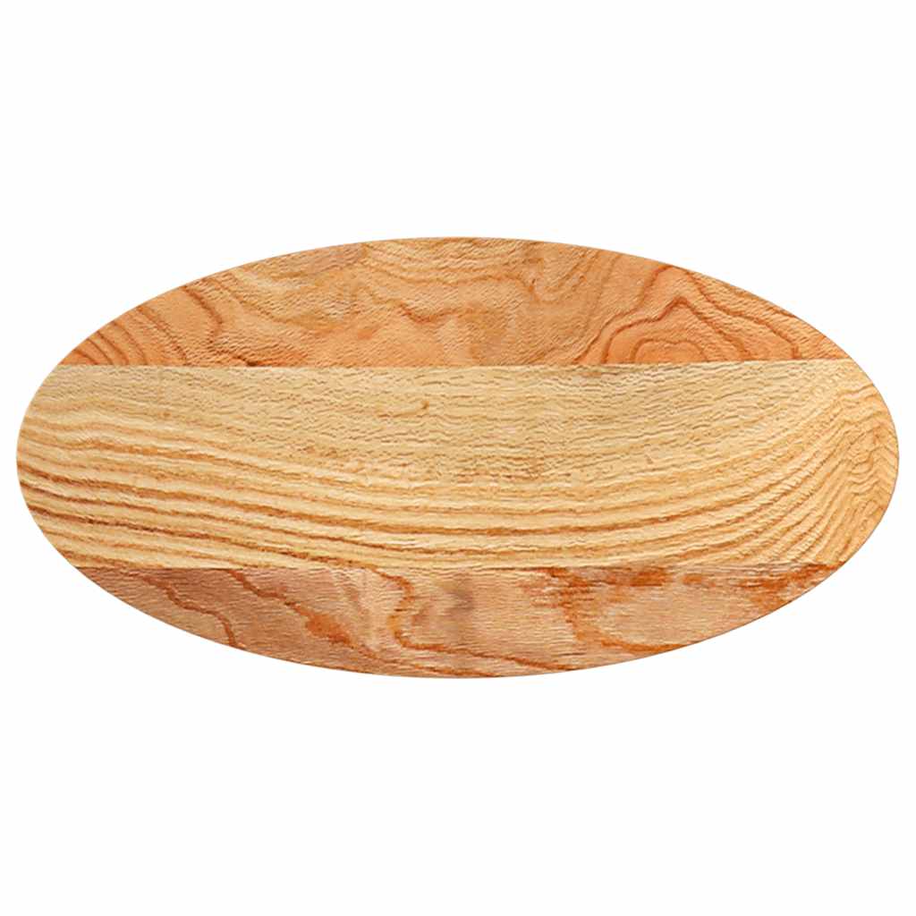 Bordplate lysebrun 80x40x4 cm oval heltre eik