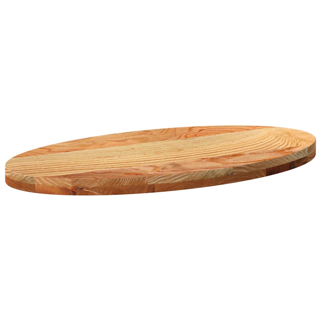Bordplate lysebrun 80x40x4 cm oval heltre eik
