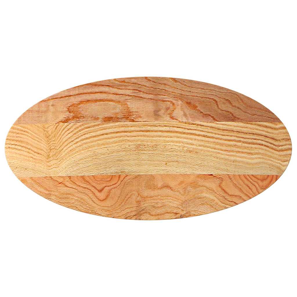 Bordplate lysebrun 100x50x4 cm oval heltre eik