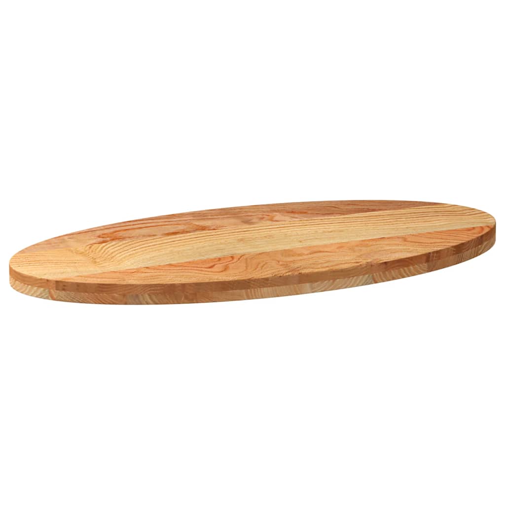 Bordplate lysebrun 100x50x4 cm oval heltre eik
