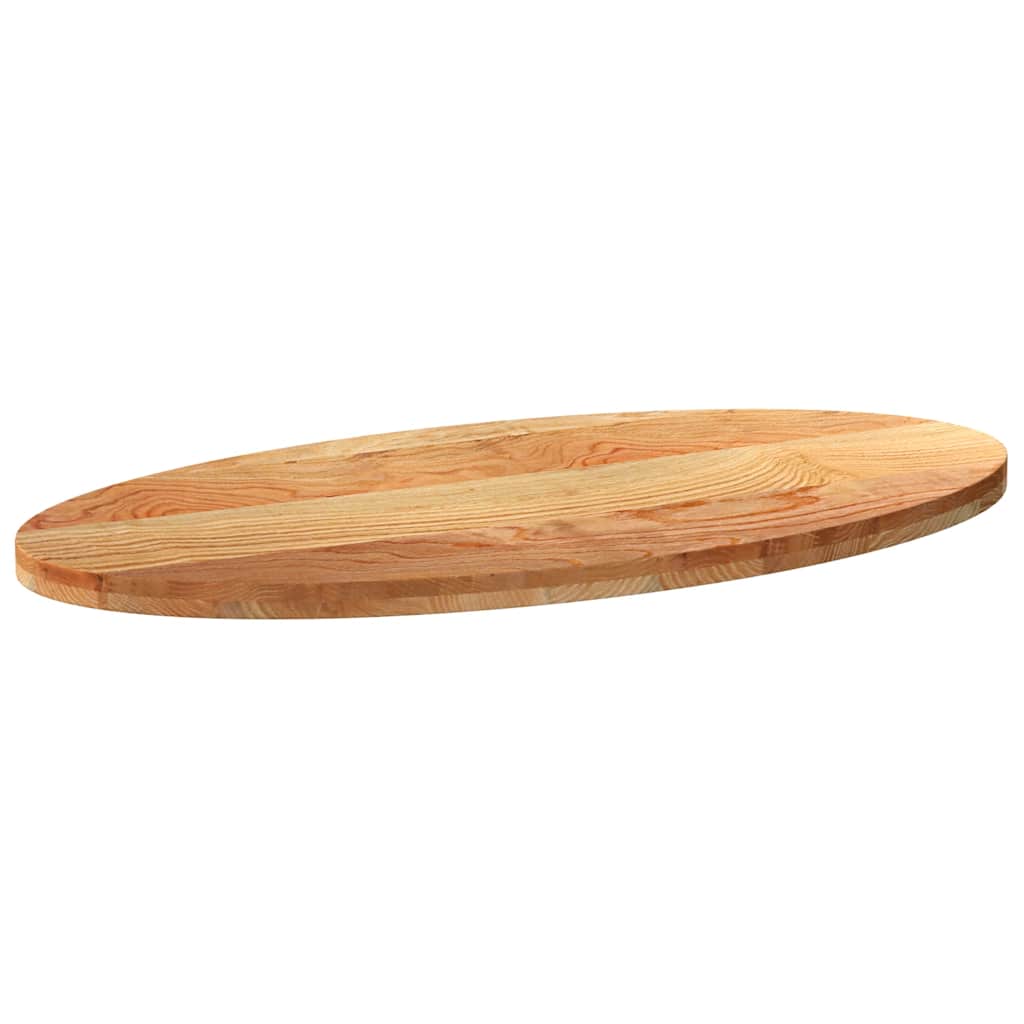 Bordplate lysebrun 120x60x4 cm oval heltre eik