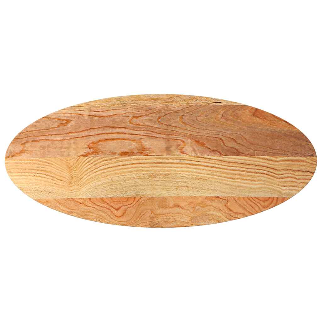 Bordplate lysebrun 140x60x4 cm oval heltre eik
