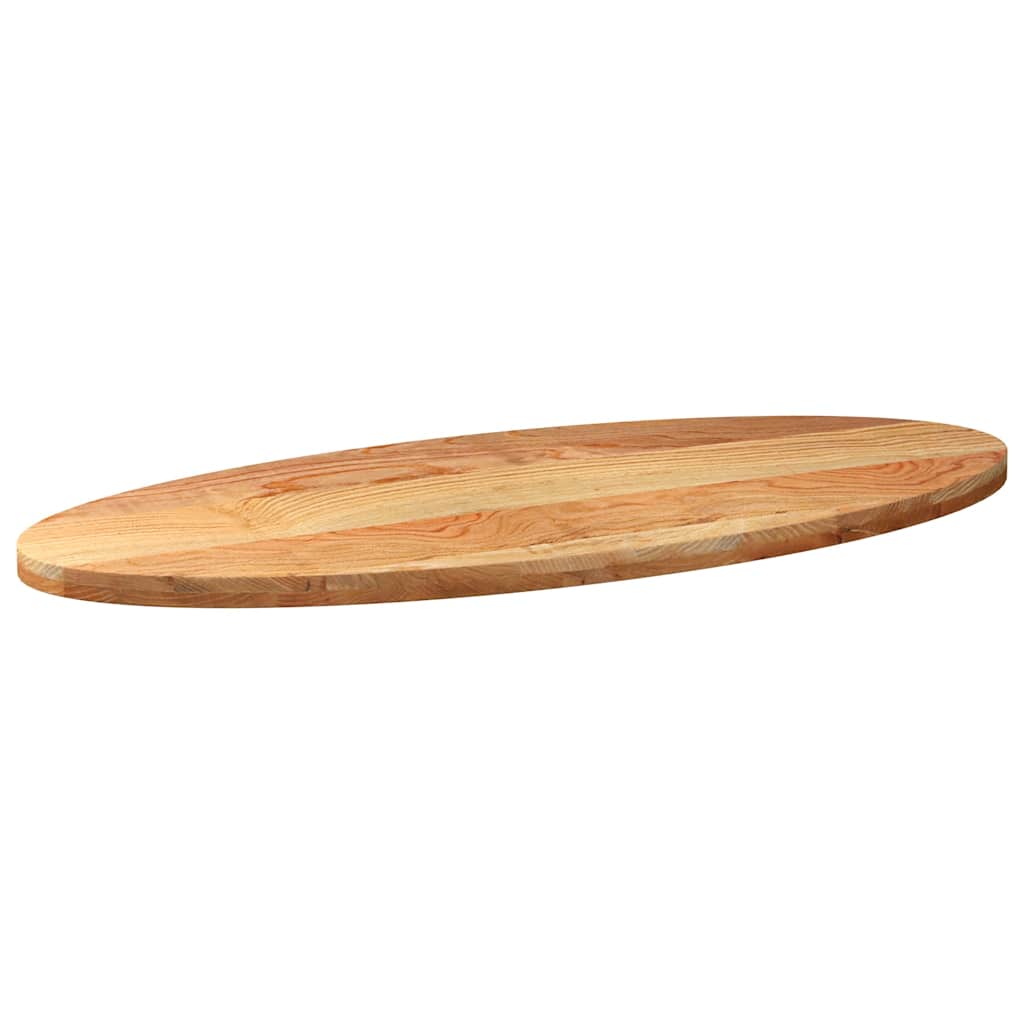 Bordplate lysebrun 140x60x4 cm oval heltre eik