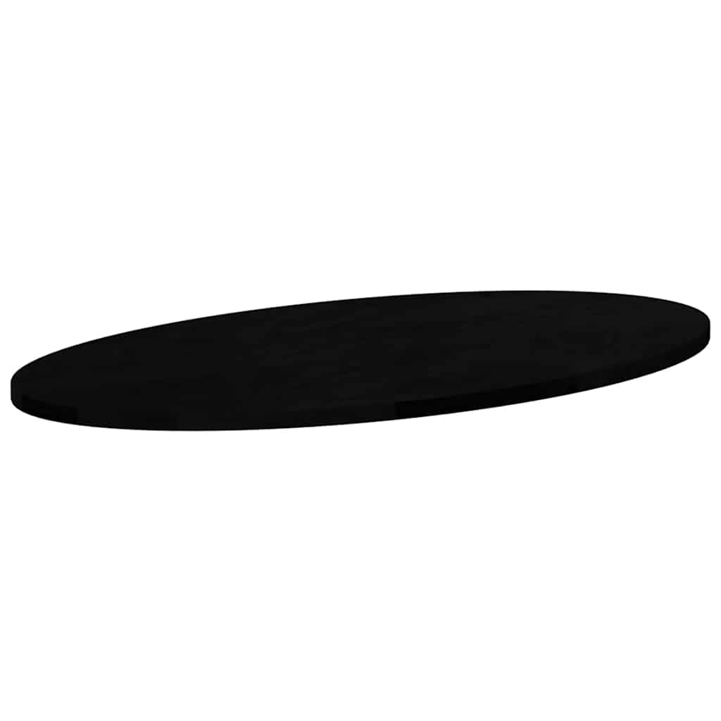 Bordplate mørkebrun 80x40x2 cm oval heltre eik