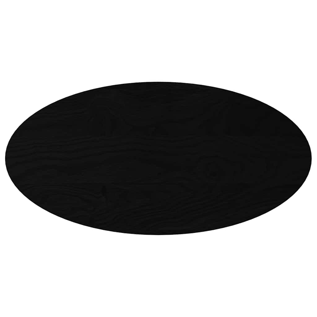 Bordplate mørkebrun 100x50x2 cm oval heltre eik