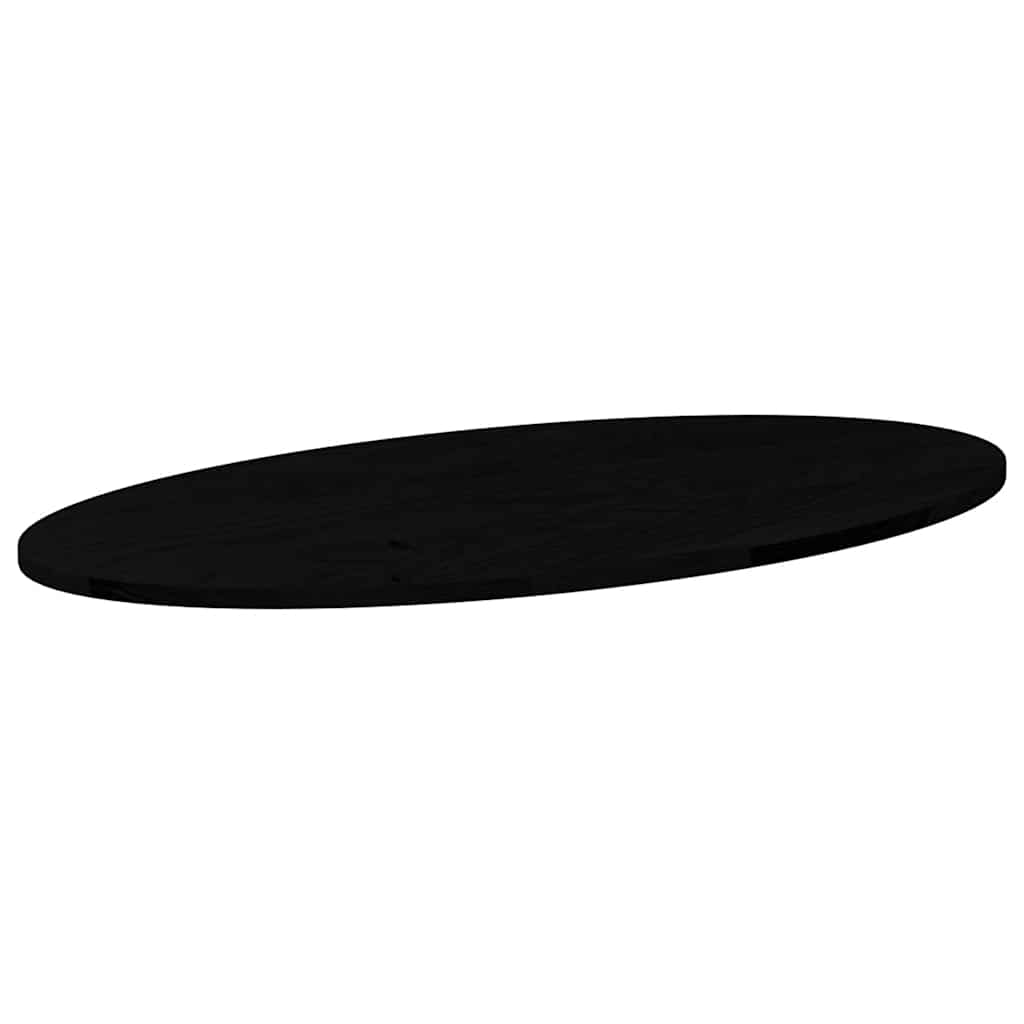 Bordplate mørkebrun 100x50x2 cm oval heltre eik