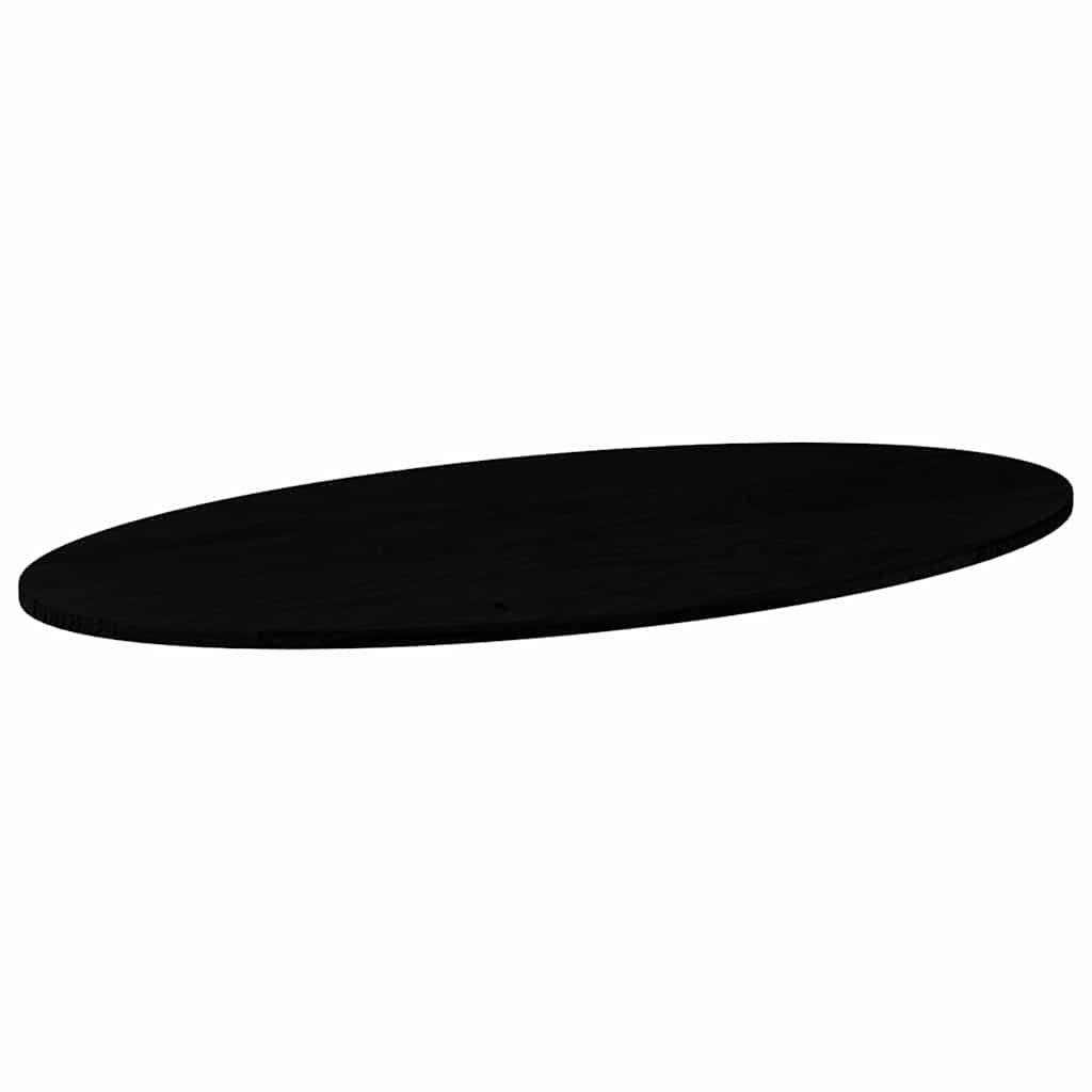 Bordplate mørkebrun 120x60x2 cm oval heltre eik