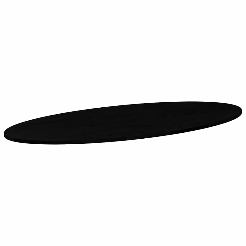 Bordplate mørkebrun 140x60x2 cm oval heltre eik