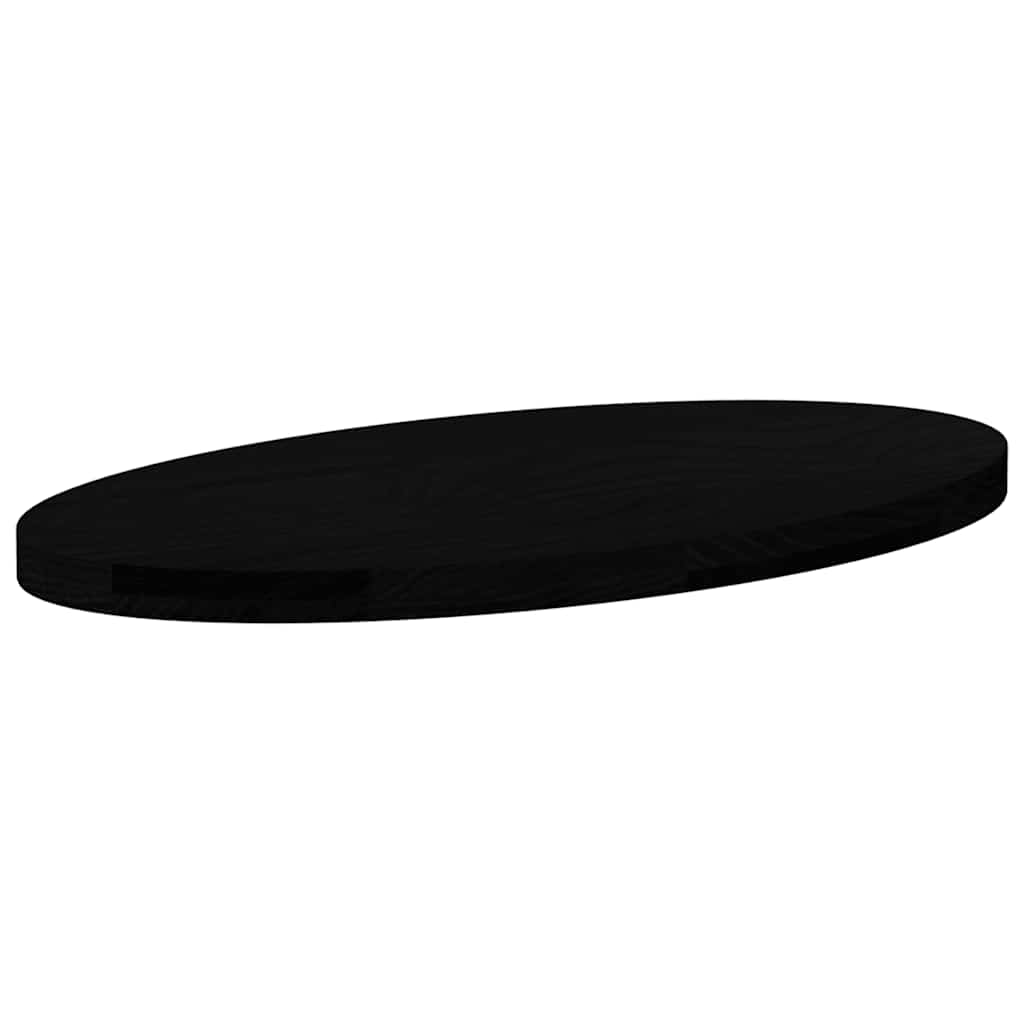 Bordplate mørkebrun 80x40x4 cm oval heltre eik