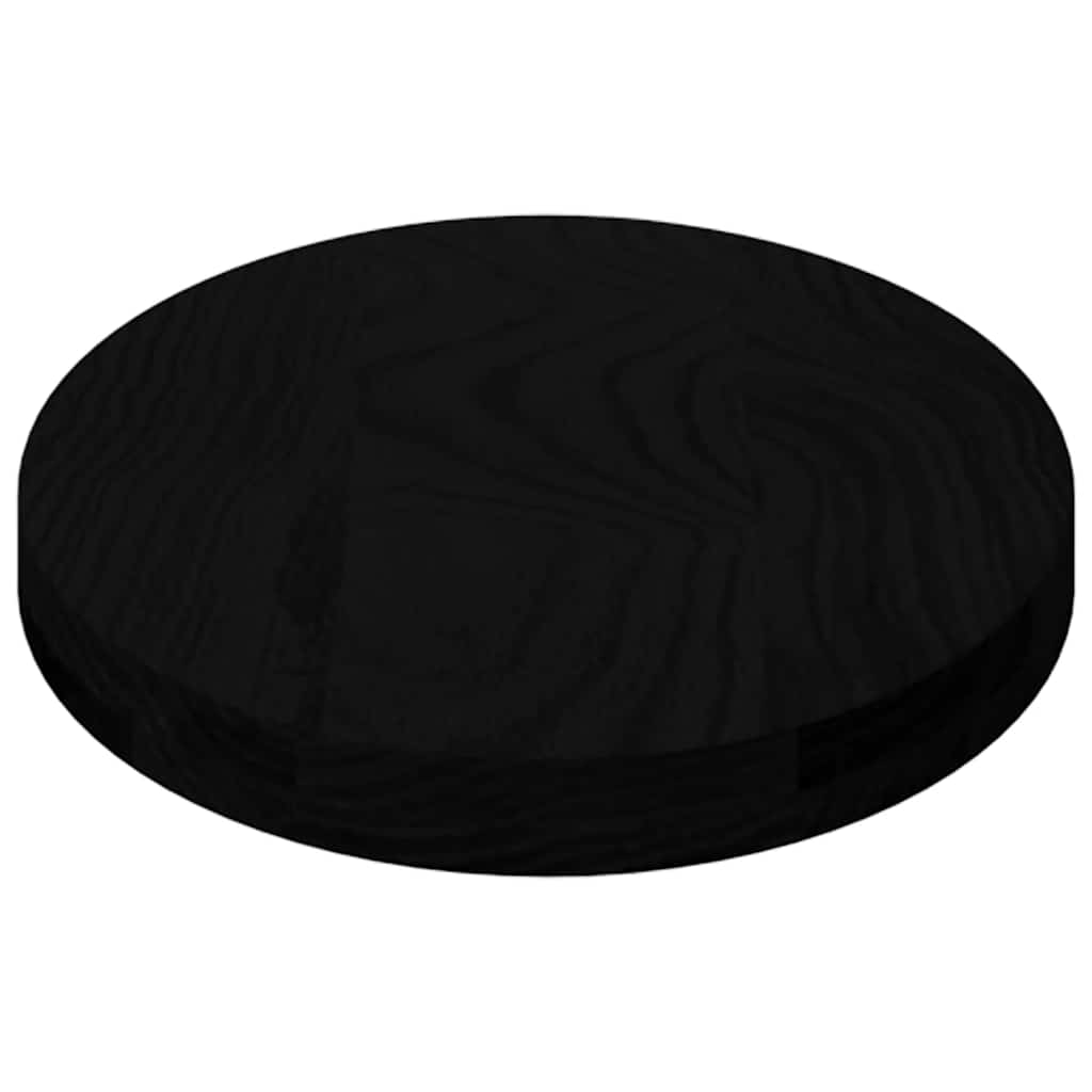 Bordplate mørkebrun 80x40x4 cm oval heltre eik