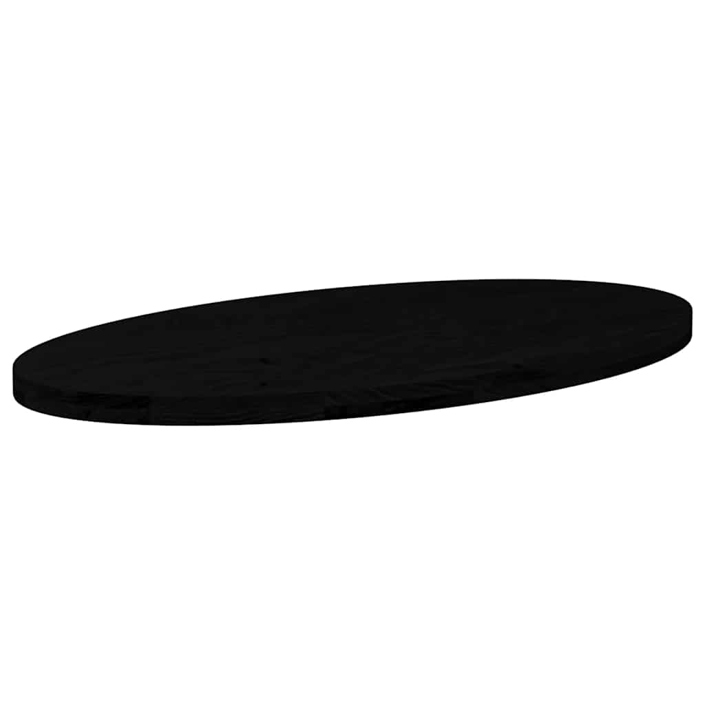 Bordplate mørkebrun 100x50x4 cm oval heltre eik