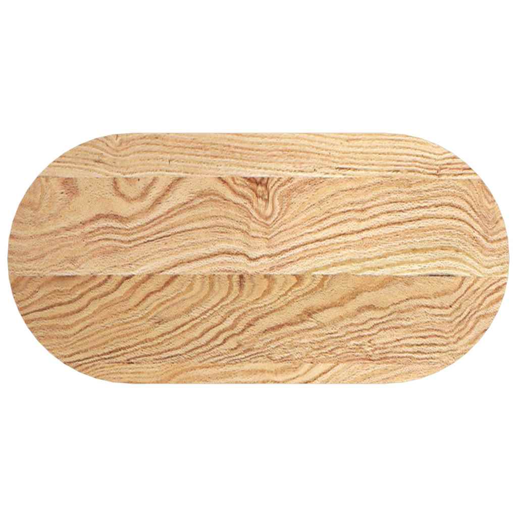 Bordplate 80x40x2 cm oval heltre eik