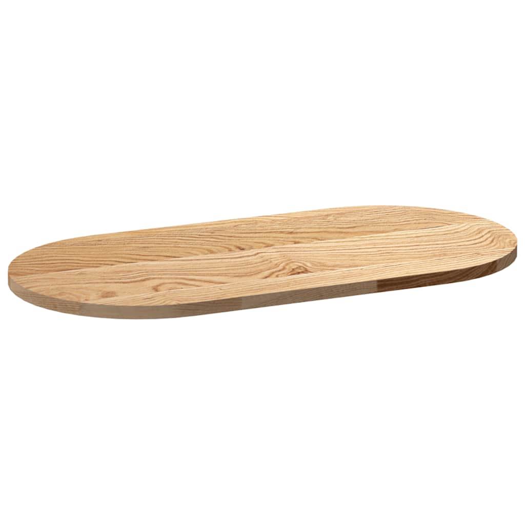Bordplate 80x40x2 cm oval heltre eik