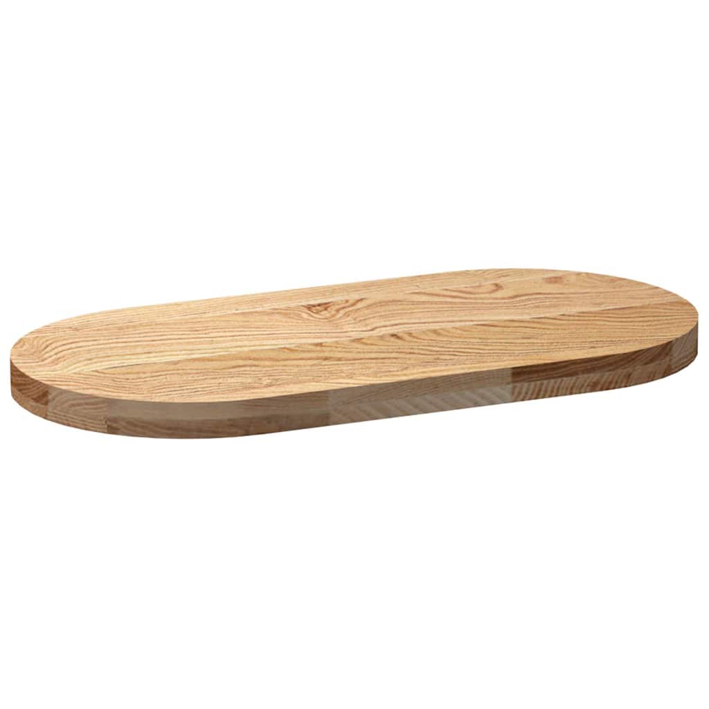 Bordplate 80x40x4 cm oval heltre eik