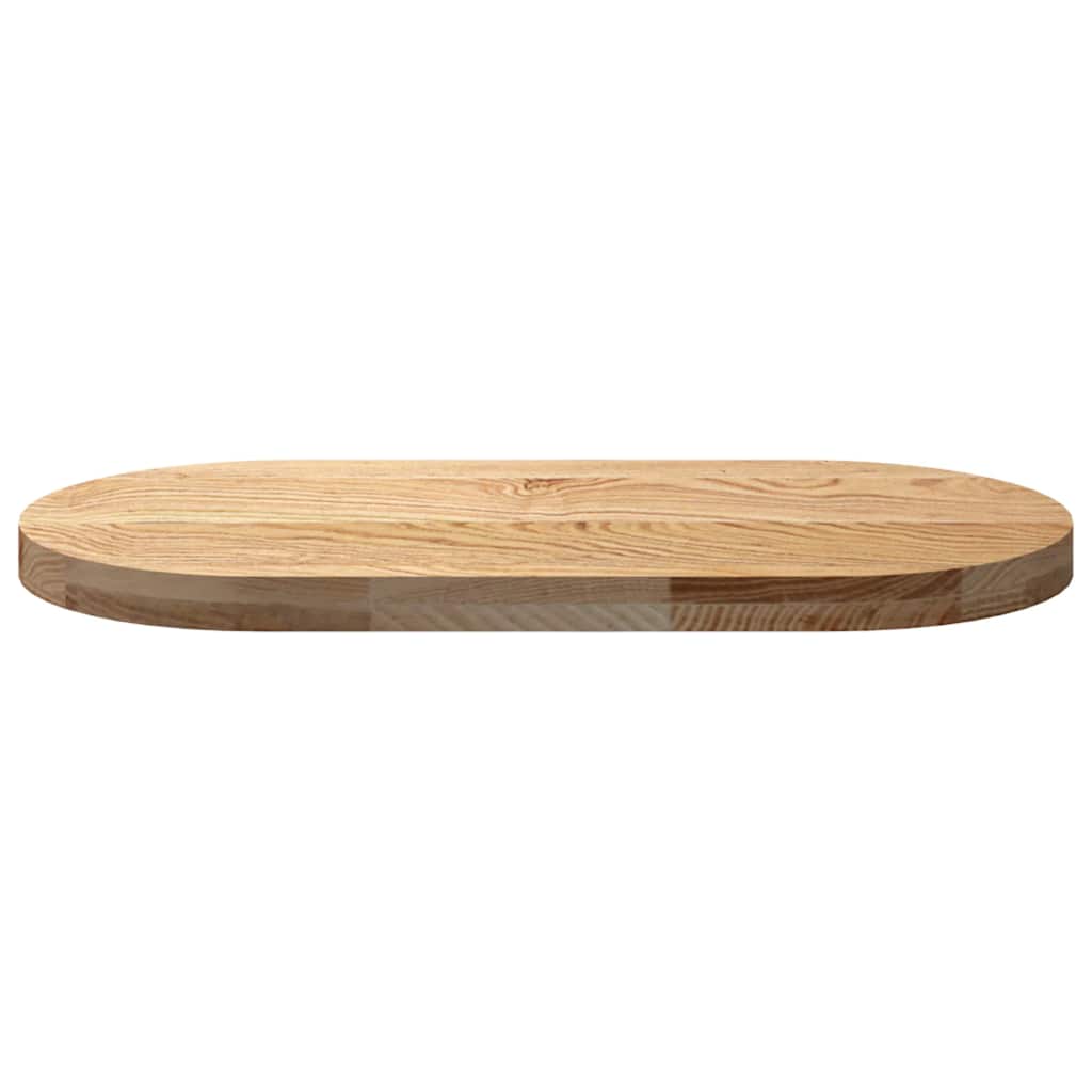 Bordplate 80x40x4 cm oval heltre eik