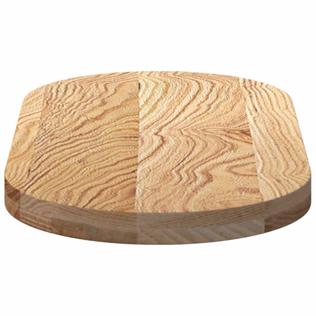 Bordplate 80x40x4 cm oval heltre eik