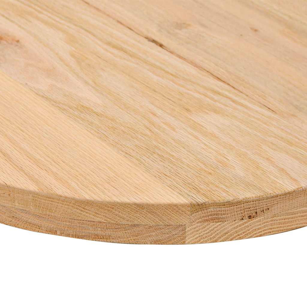 Bordplate 80x40x4 cm oval heltre eik
