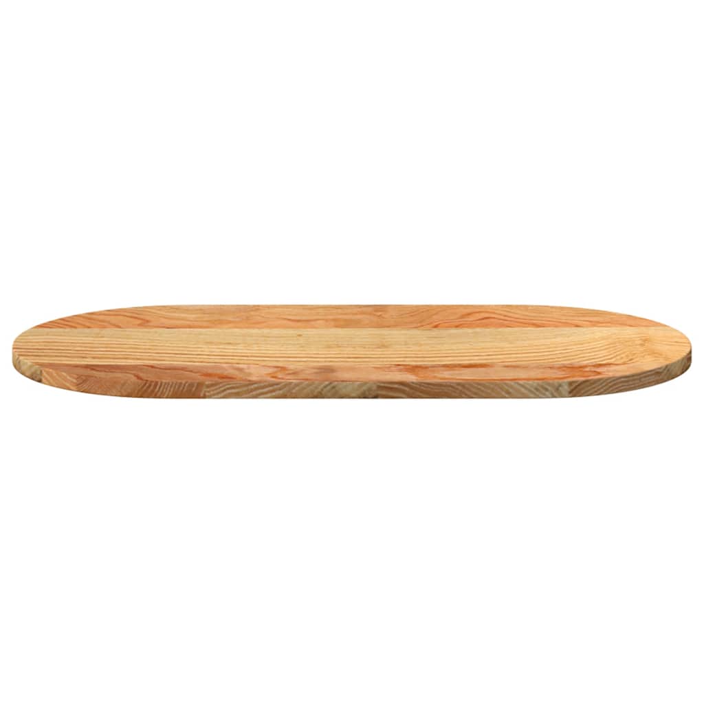Bordplate lysebrun 80x40x2 cm oval heltre eik