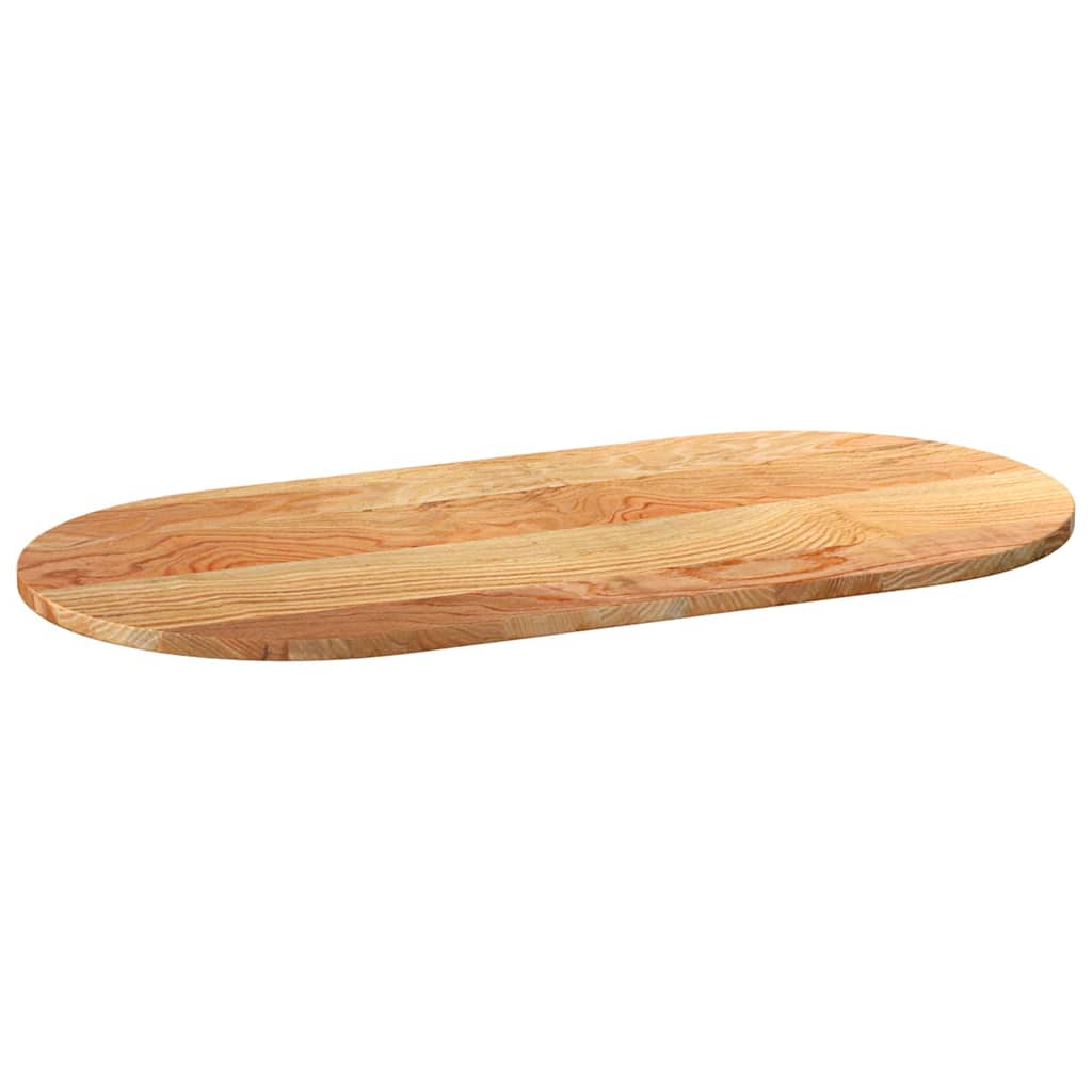 Bordplate lysebrun 100x50x2 cm oval heltre eik