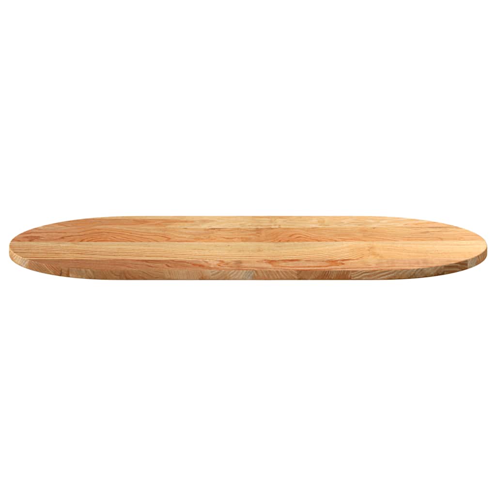 Bordplate lysebrun 100x50x2 cm oval heltre eik