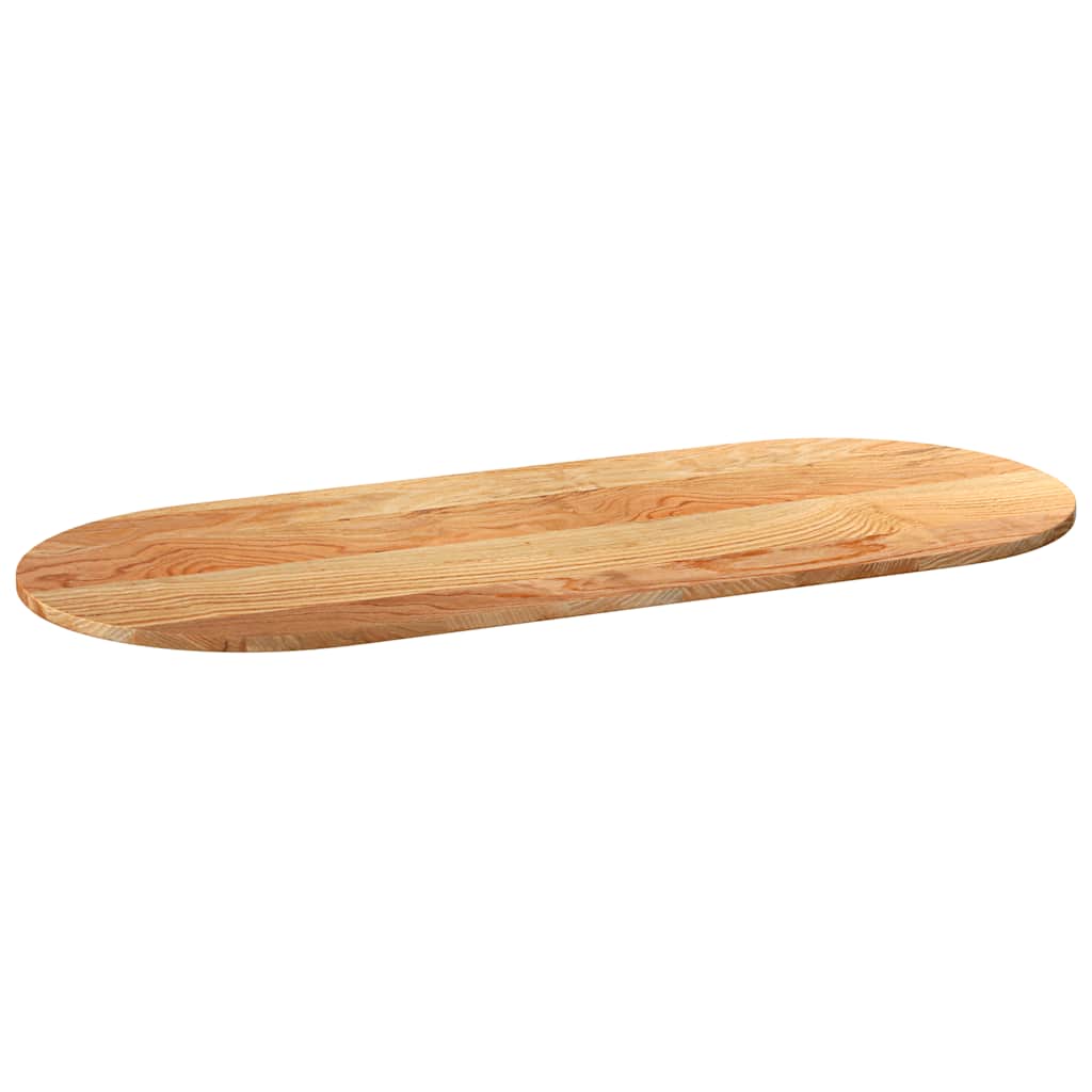 Bordplate lysebrun 140x60x2 cm oval heltre eik