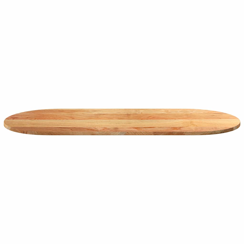 Bordplate lysebrun 140x60x2 cm oval heltre eik