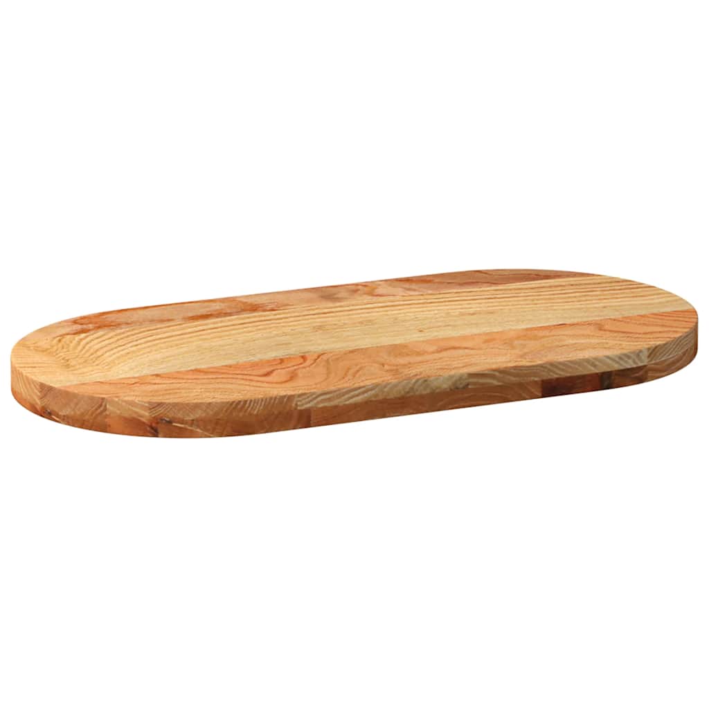 Bordplate lysebrun 80x40x4 cm oval heltre eik