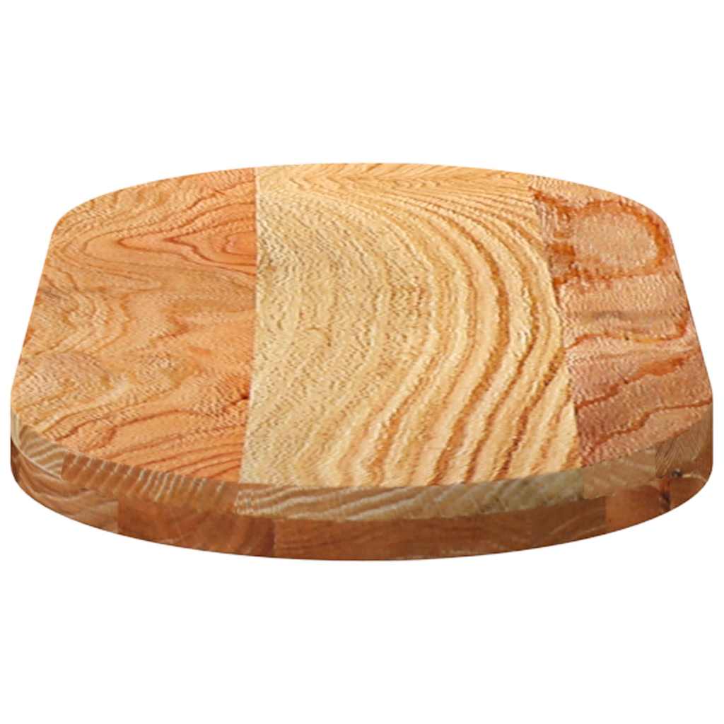 Bordplate lysebrun 80x40x4 cm oval heltre eik