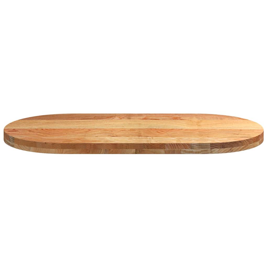 Bordplate lysebrun 100x50x4 cm oval heltre eik