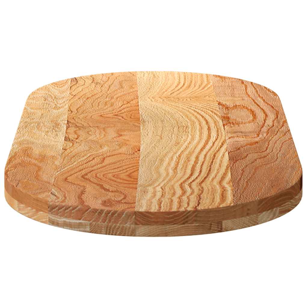 Bordplate lysebrun 100x50x4 cm oval heltre eik
