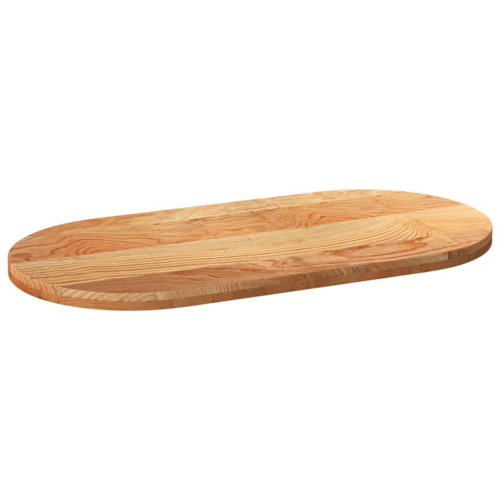 Bordplate lysebrun 120x60x4 cm oval heltre eik
