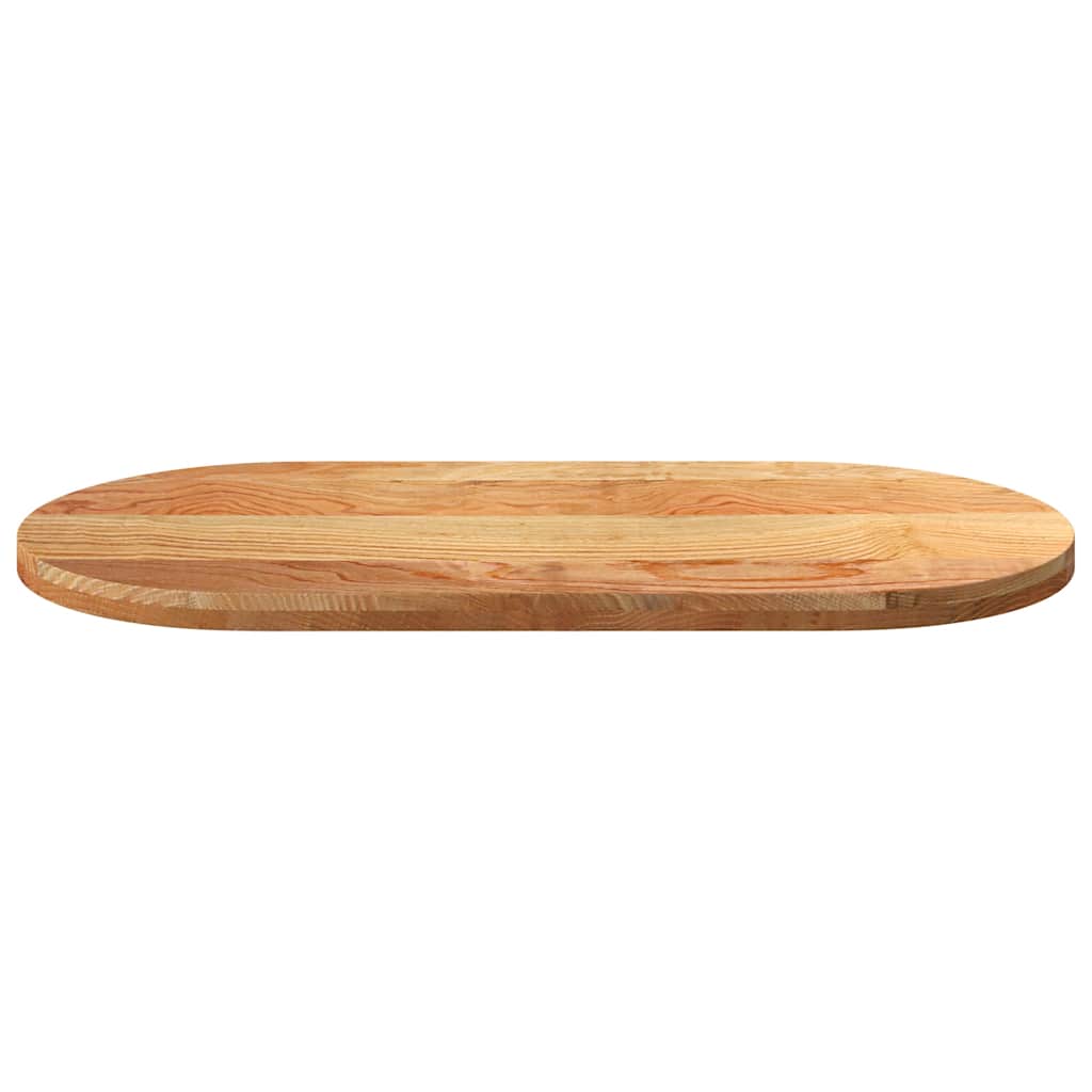 Bordplate lysebrun 120x60x4 cm oval heltre eik